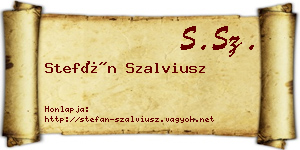 Stefán Szalviusz névjegykártya