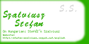 szalviusz stefan business card